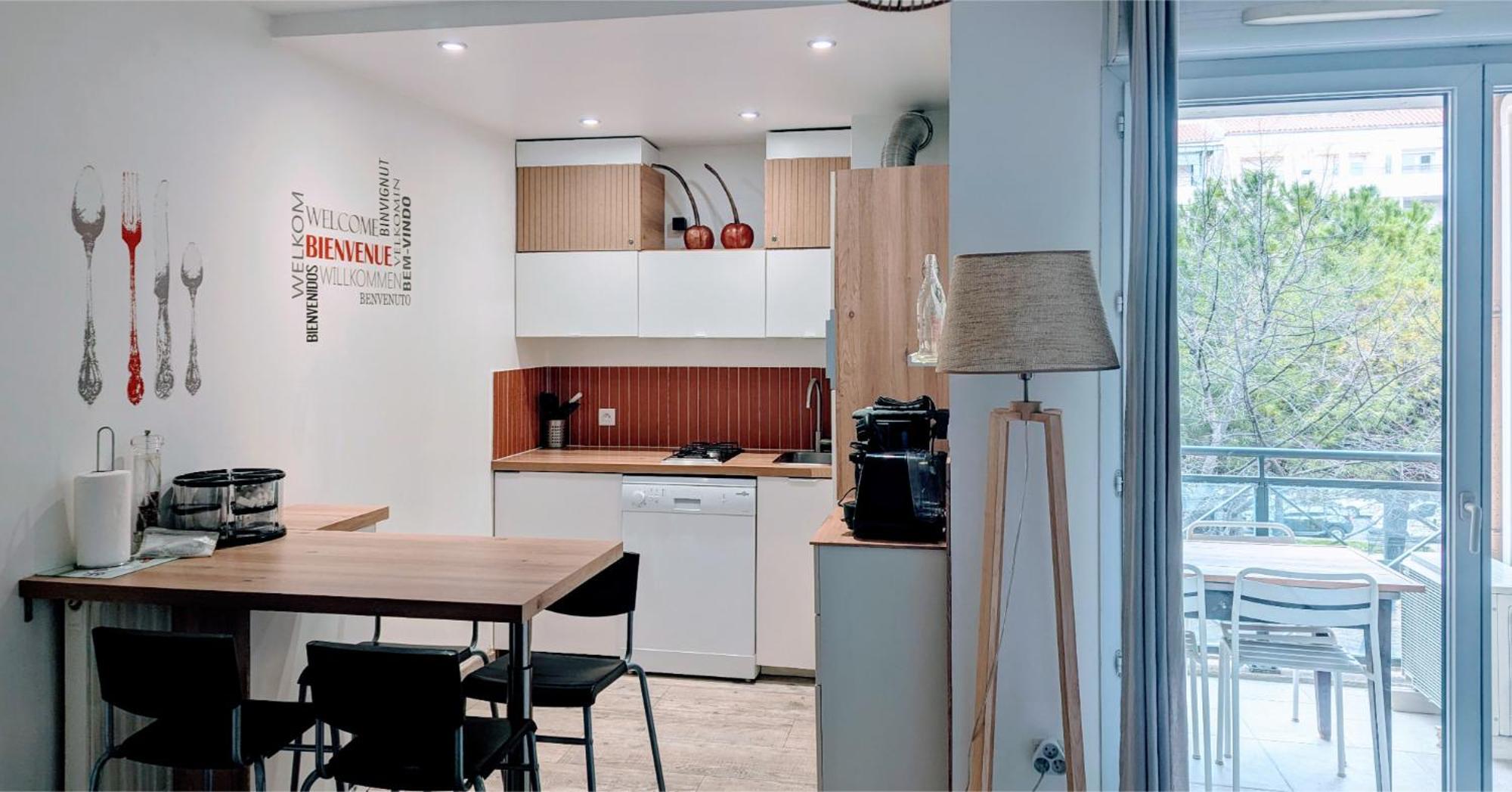 F2 Garage Box Wifi Terasse Clim Gare Fac Eco Richter Apartamento Montpellier Exterior foto